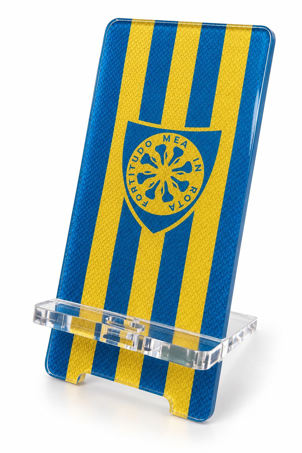 portatelefono plexiglass con scudetto carrarese calcio